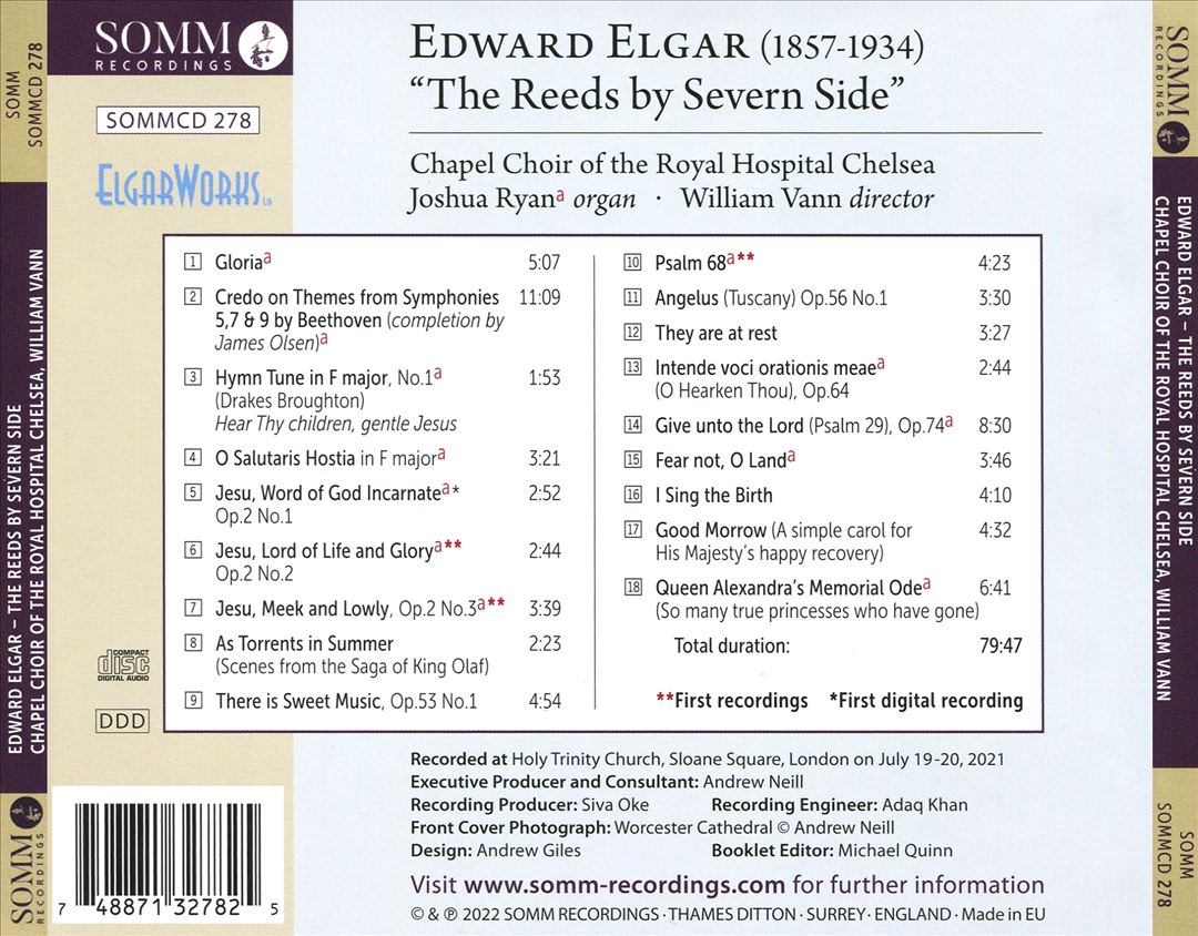 Reeds by Severn Side: Choral Music by Edward Elgar cover art
