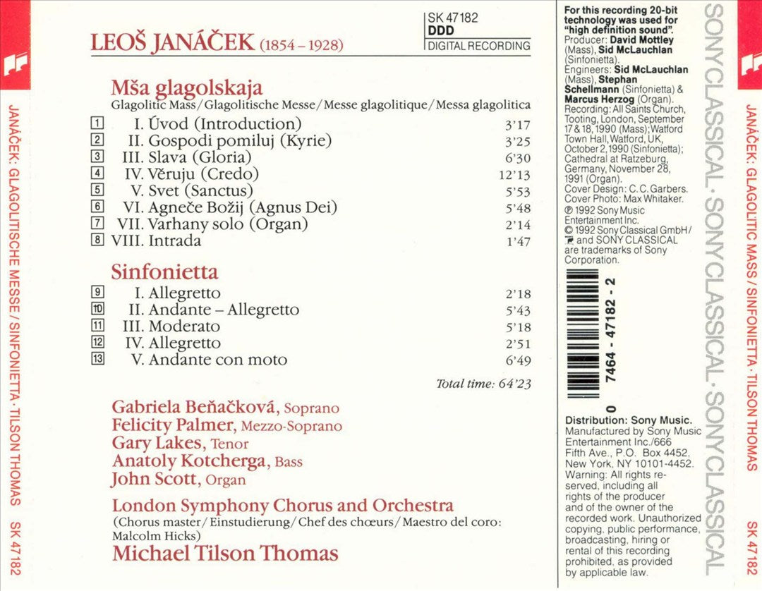 Janácek: Glagolitic Mass; Sinfonietta cover art