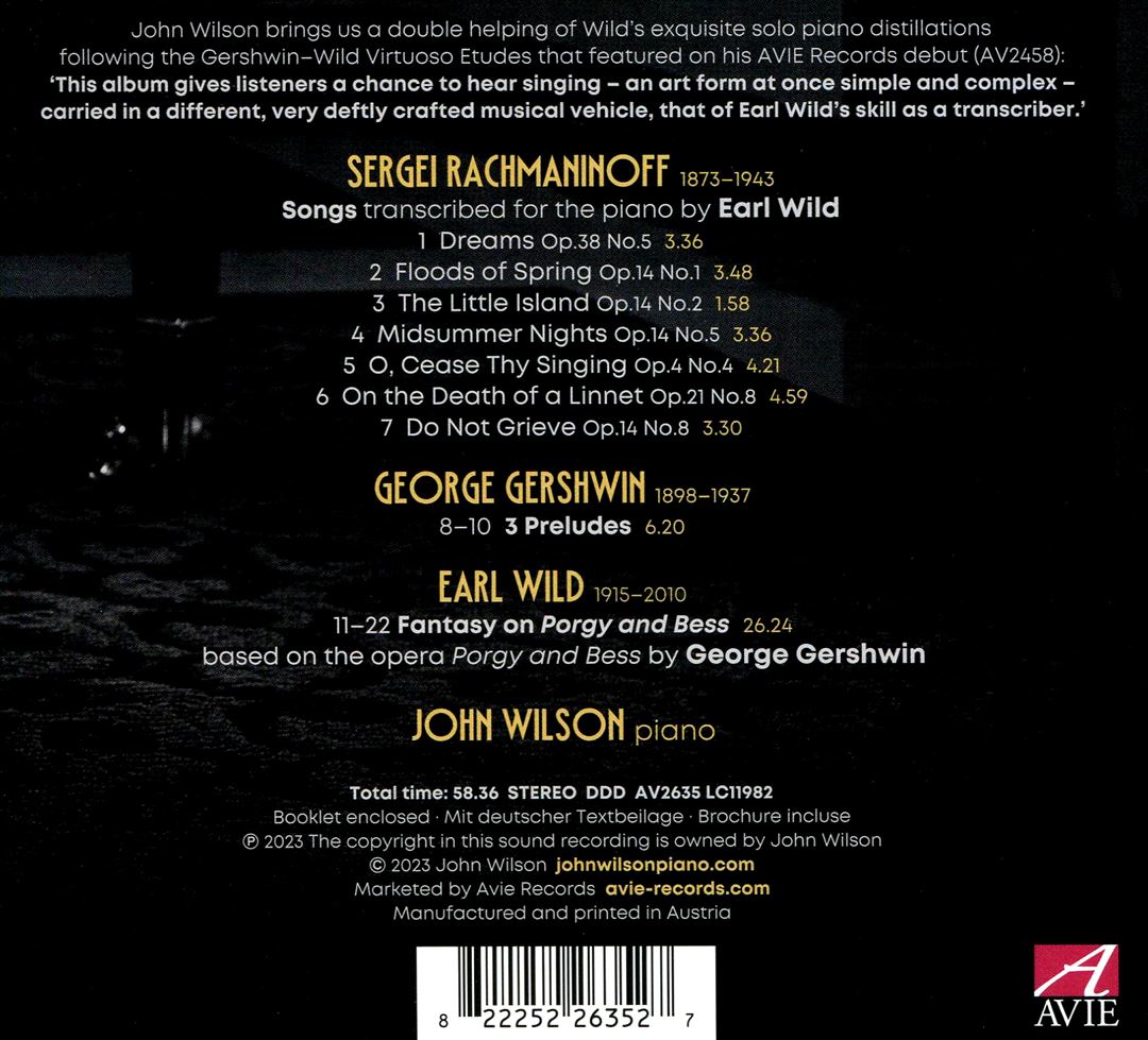 Rachmaninoff, Gershwin: Transcriptions by Earl Wild cover art