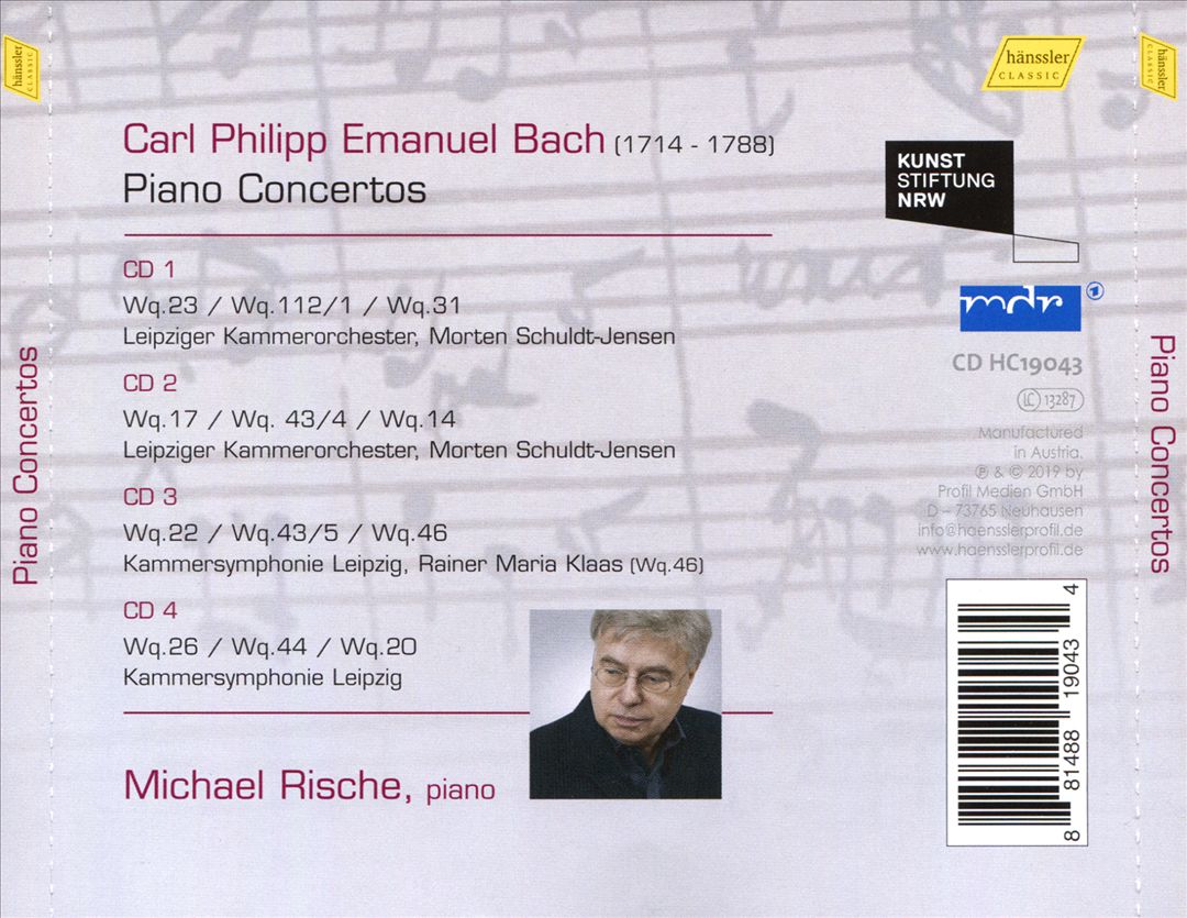 C.P.E. Bach: Piano Concertos cover art