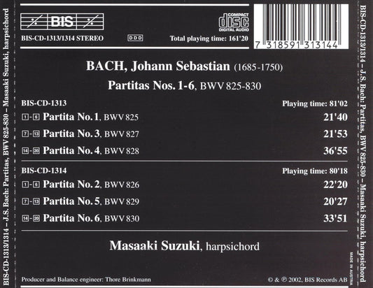 J.S. Bach: Partitas for Harpsichord cover art