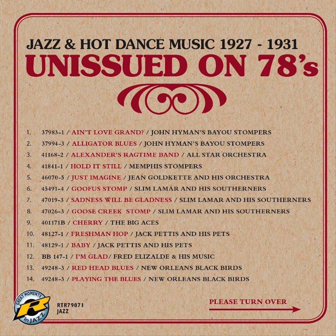 Unissued on 78s: Jazz & Hot Dance Music 1927-1931 cover art