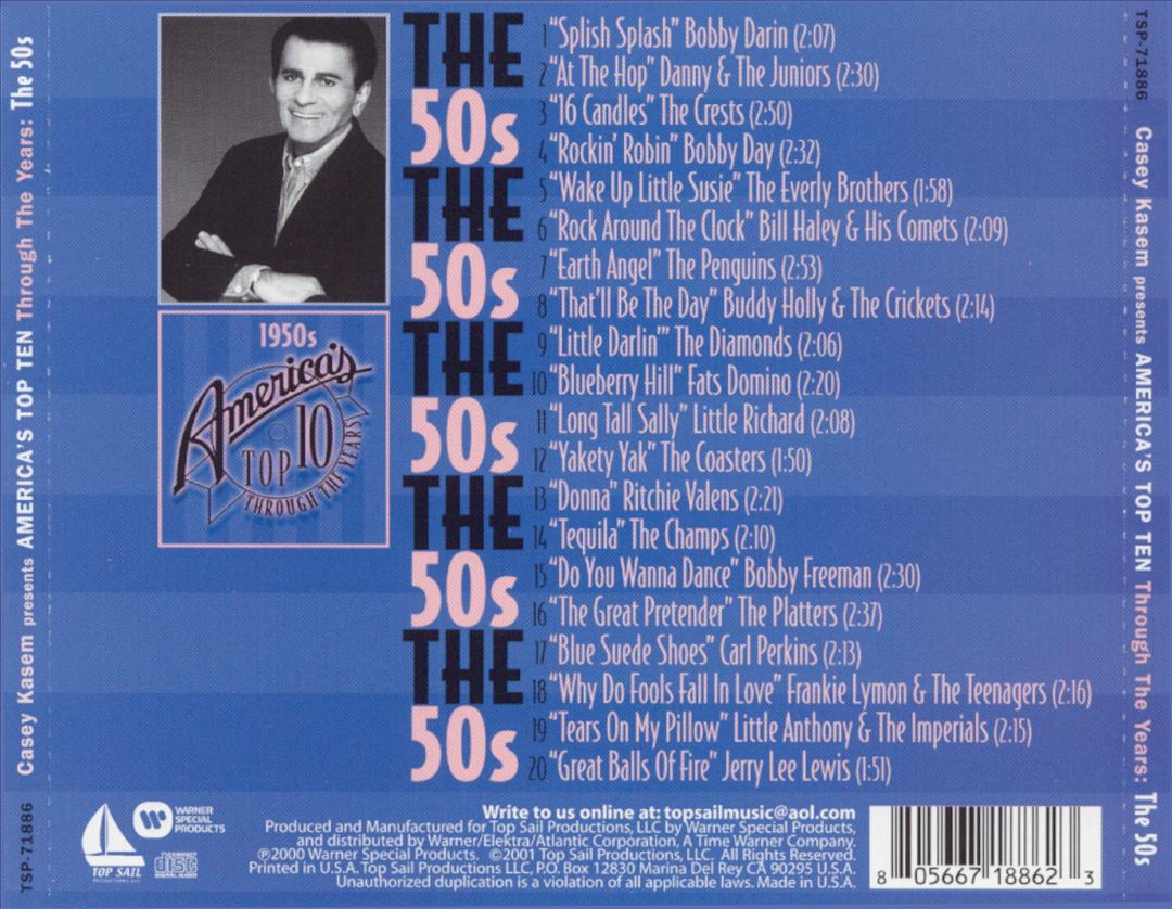Casey Kasem: America's Top 10 Through Years - The 50's cover art