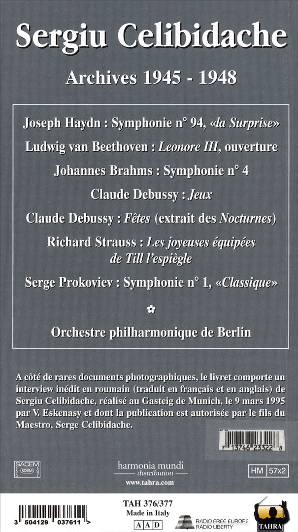 Sergiu Celibidache et la Phiharmonie de Berlin cover art