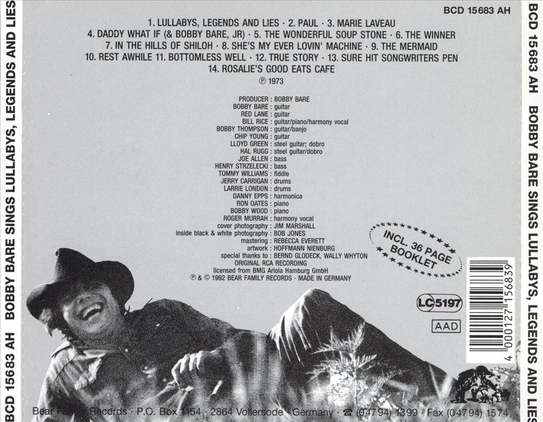 Bobby Bare Sings Lullabys, Legends and Lies cover art