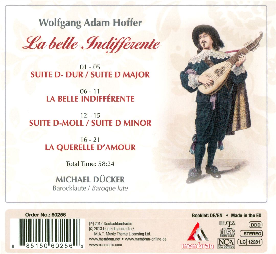 Wolfgang Adam Hoffer: La belle Indifférente cover art