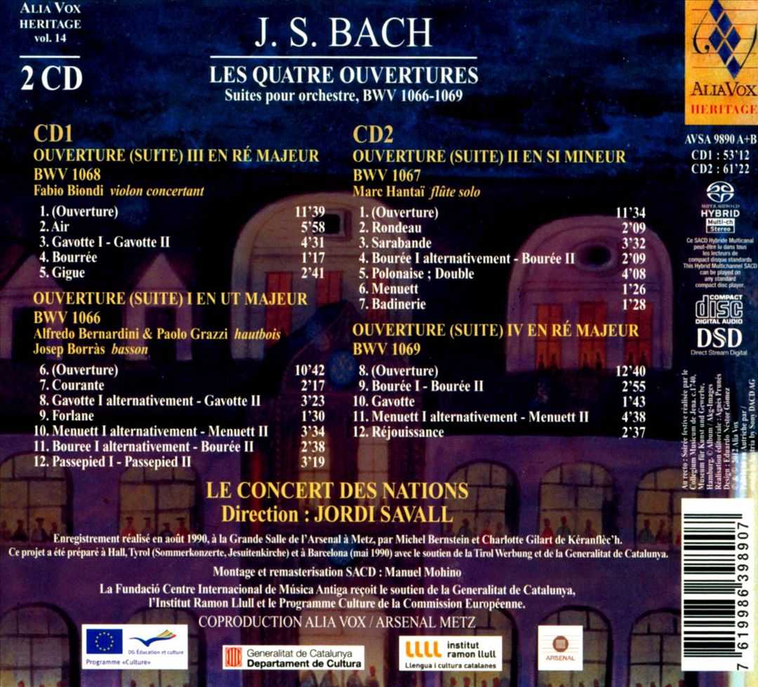 Bach: Les Quatre Ouvertures cover art