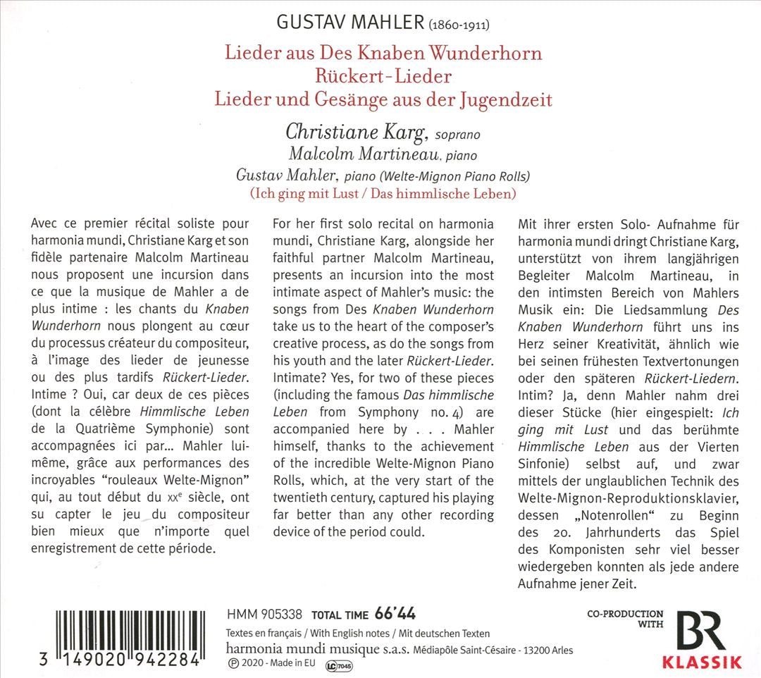 Erinnerung: Mahler Lieder cover art