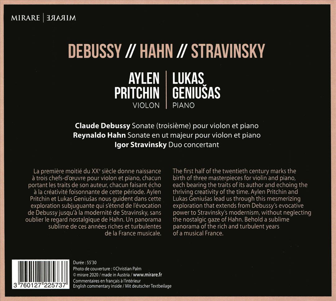 Debussy, Hahn, Stravinsky cover art