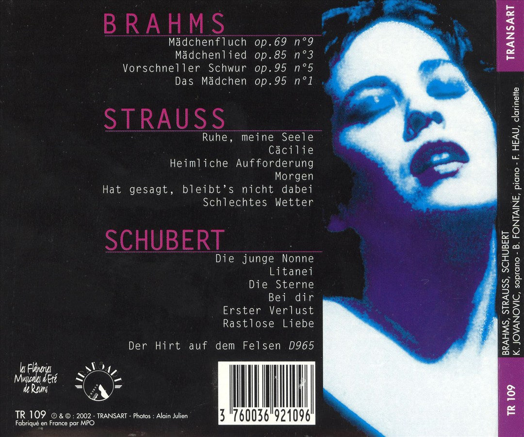Katarina Jovanovic Sings Brahms, Strauss, Schubert cover art