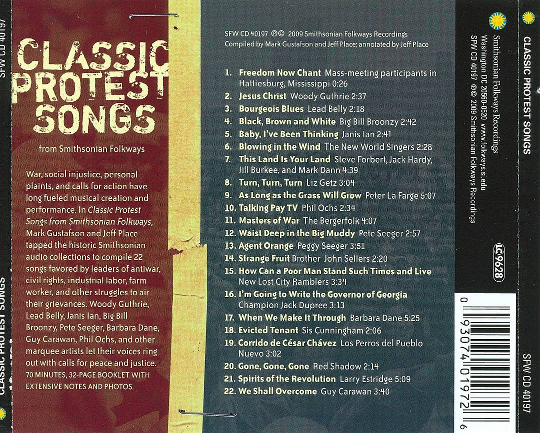 Classic Protest Songs from Smithsonian Folkways cover art