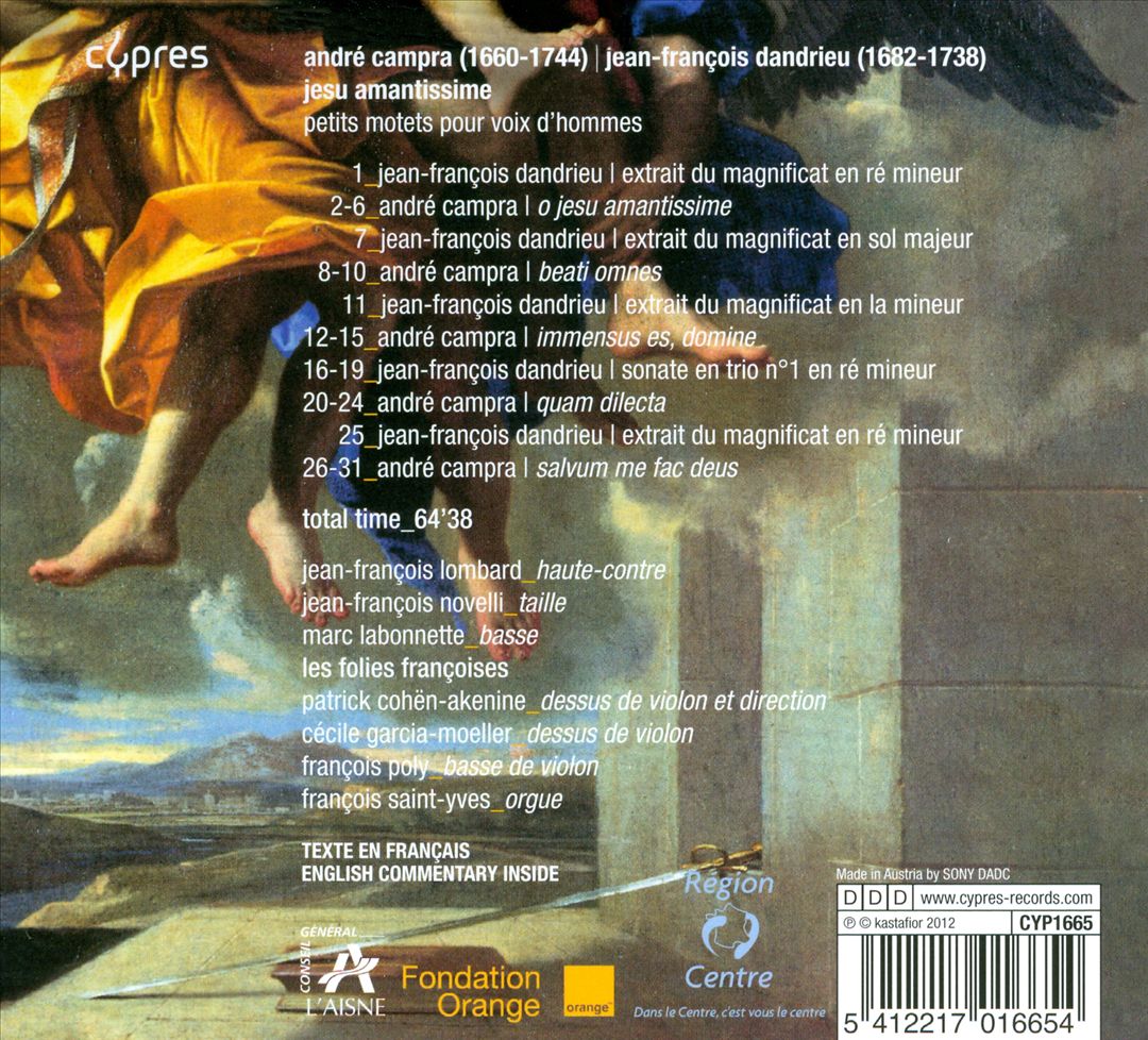 André Campra, Jean-François Dandrieu: Jesu Amantissime cover art