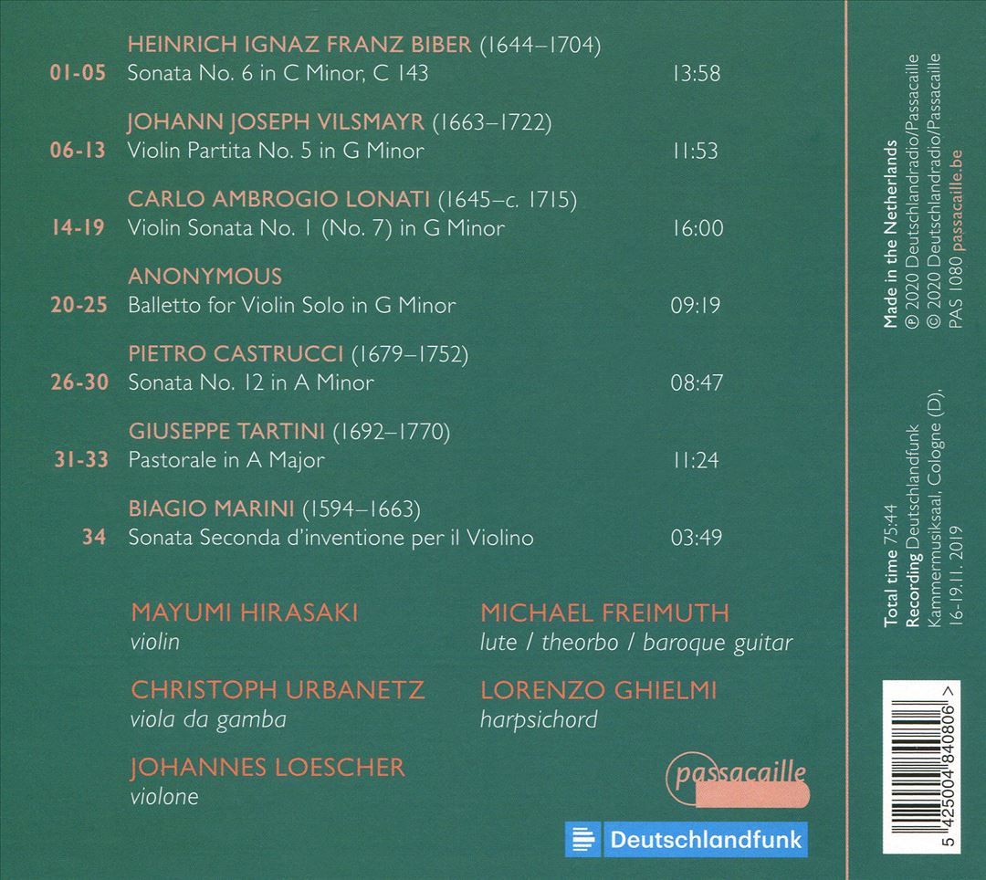Arte della Scordatura: Violin Works from Biber to Tartini cover art