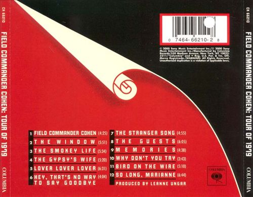 Field Commander Cohen: Tour of 1979 cover art