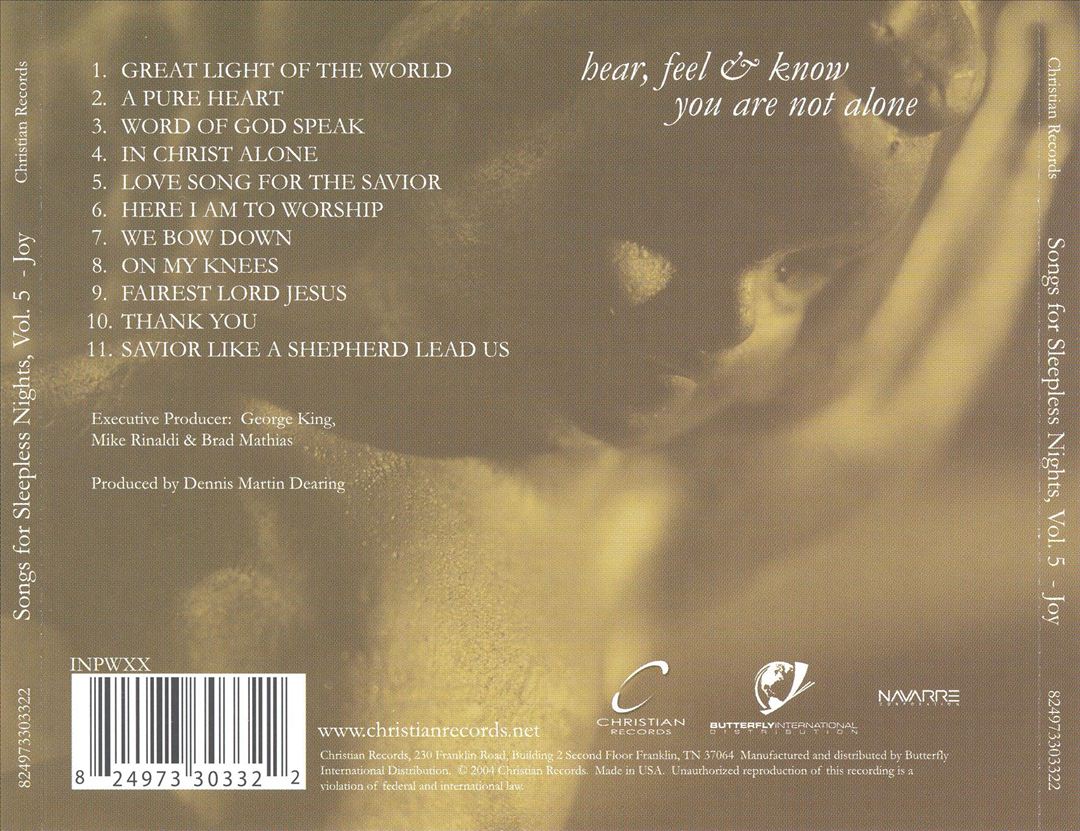 Songs for Sleepless Nights, Vol. 5: Joy cover art
