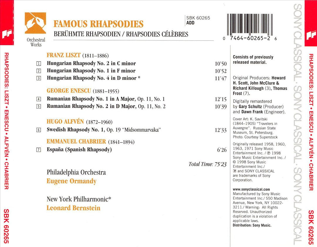 Famous Rhapsodies cover art