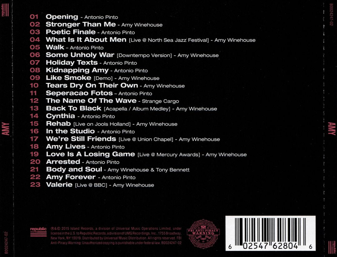 Amy [The Original Soundtrack] cover art