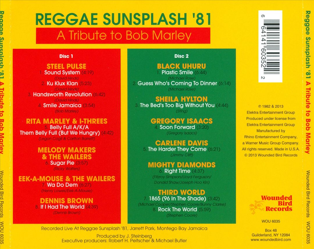Reggae Sunsplash '81: A Tribute to Bob Marley cover art