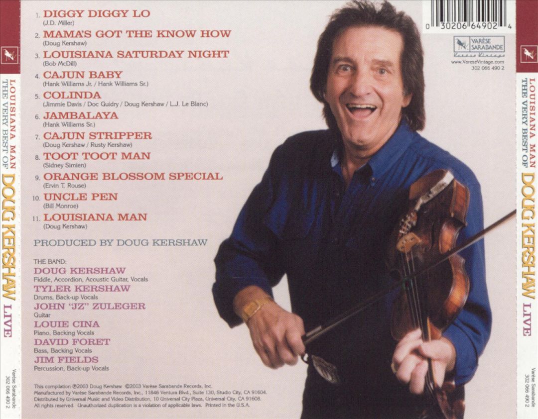 Louisiana Man: The Very Best of Doug Kershaw Live cover art
