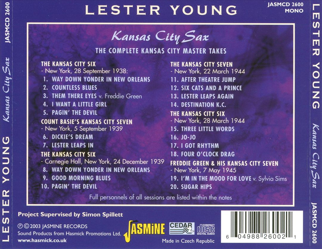 Kansas City Sax: Complete Kansas City Master Takes cover art