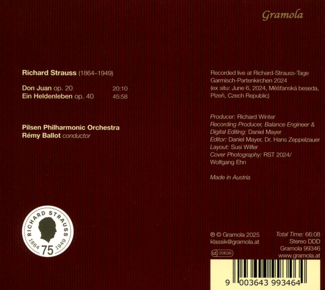 RichardStrauss: Don Juan; Ein Heldenleben cover art