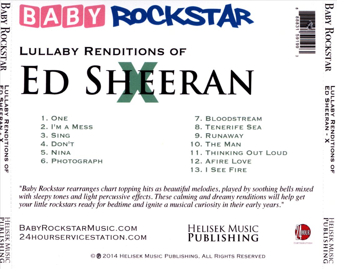 Lullaby Renditions of Ed Sheeran: X cover art