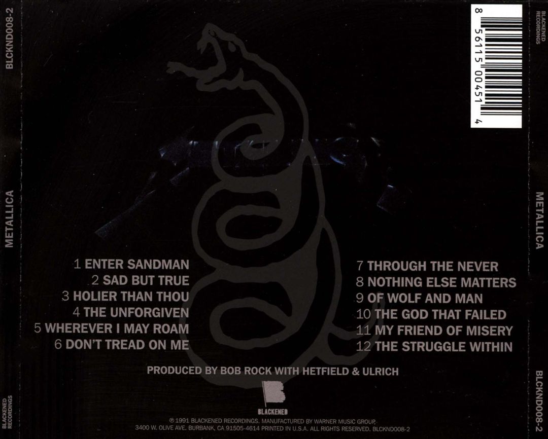 Metallica cover art