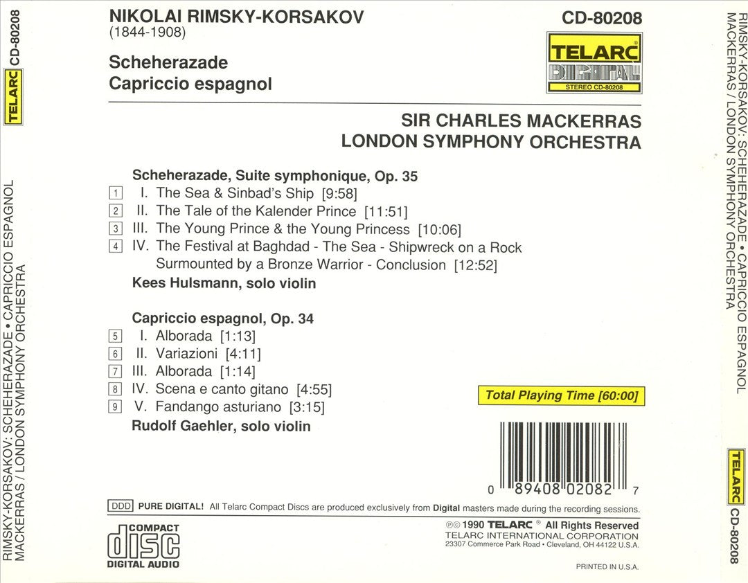 Rimsky-Korsakov: Scheherazade; Capriccio Espagnol cover art