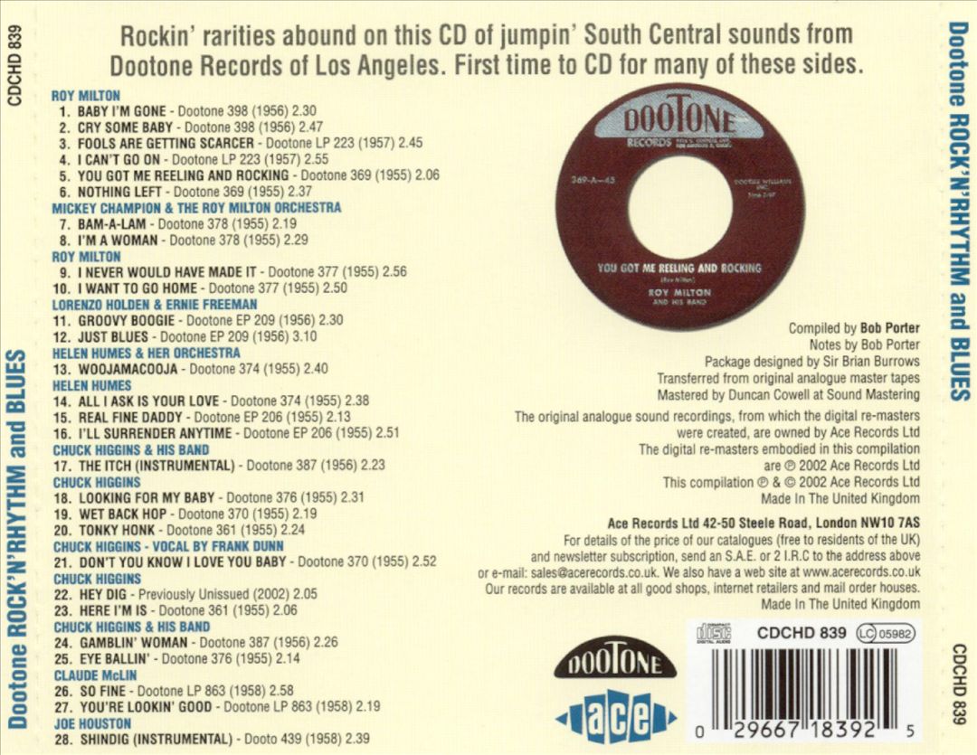 Dootone Rock N' Rhythm & Blues cover art