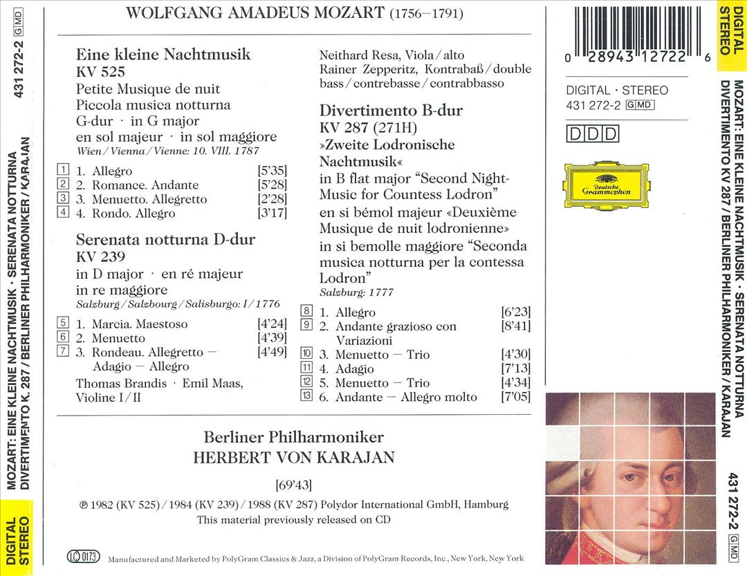 Mozart: Eine kleine Nachtmusik; Serenata Notturna cover art