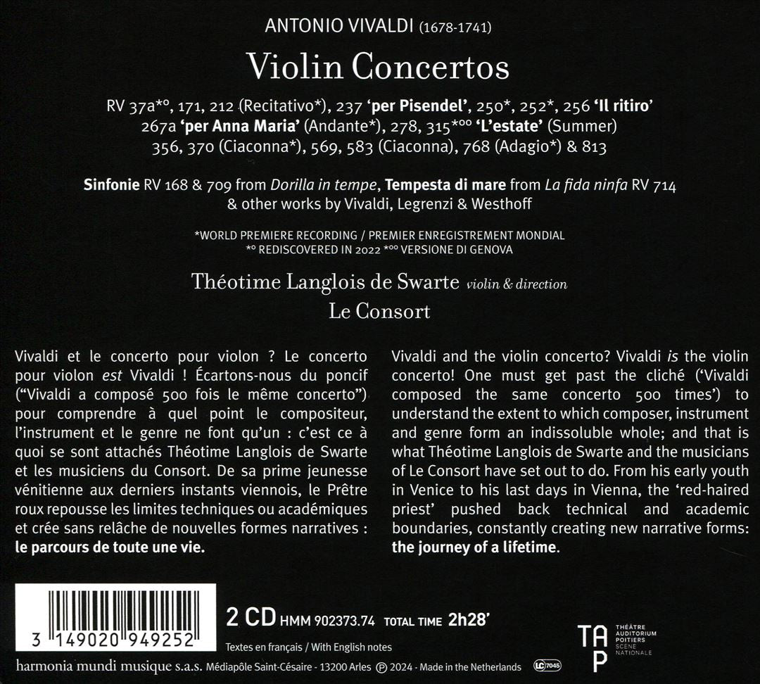Antonio Vivaldi: Concerti per una vita cover art