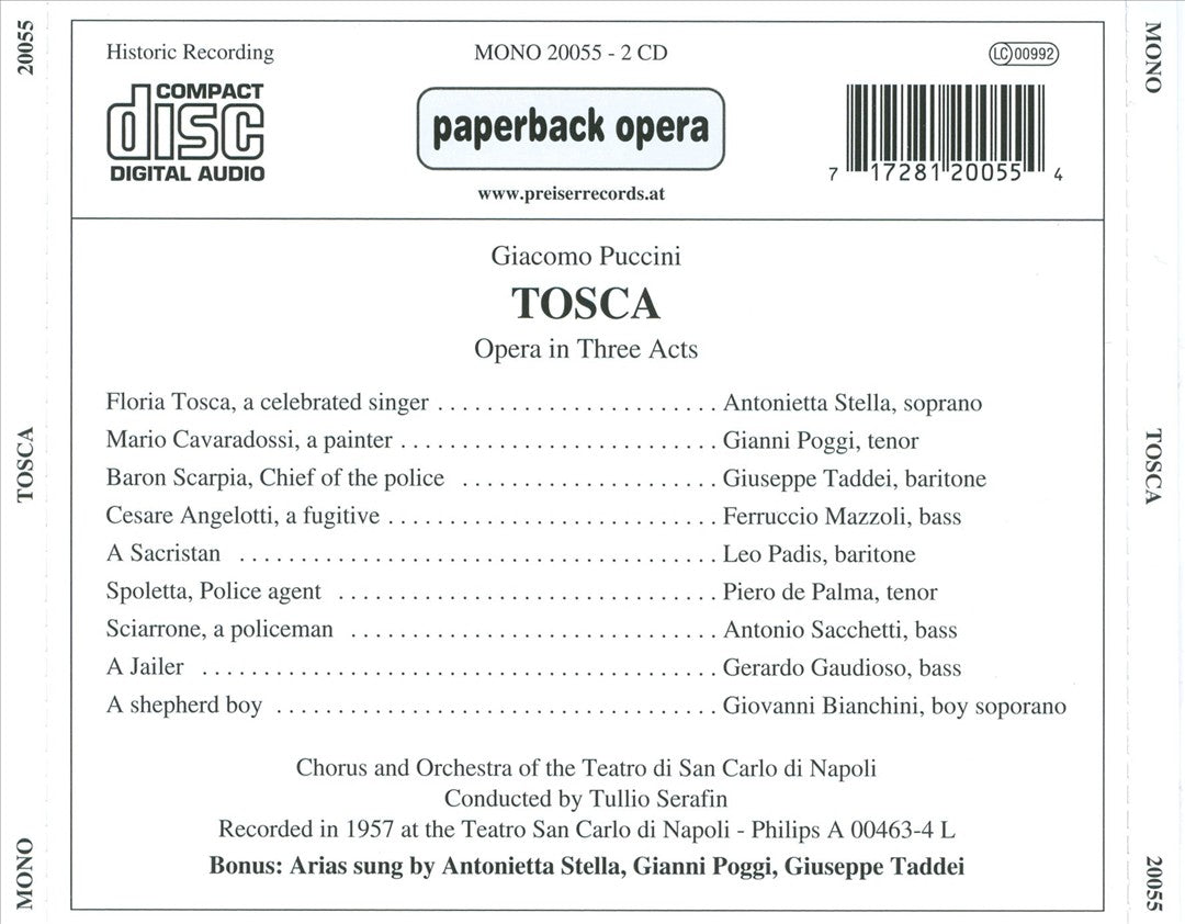 Giacomo Puccini: Tosca cover art
