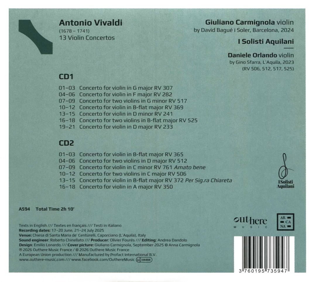 13 Violin Concertos cover art