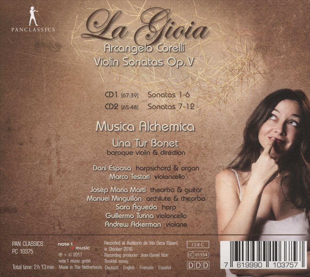 Gioia: Arcangelo Corelli Violin Sonatas Op. V cover art