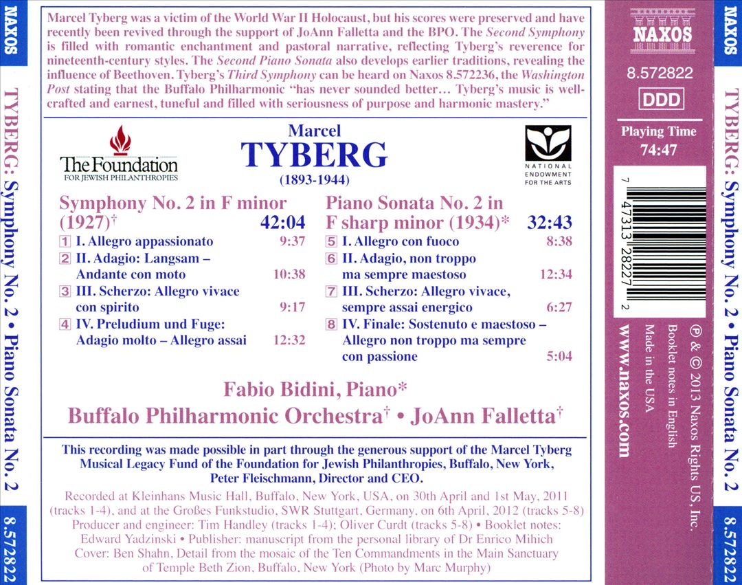 Marcel Tyberg: Symphony No. 2; Piano Sonata No. 2 cover art