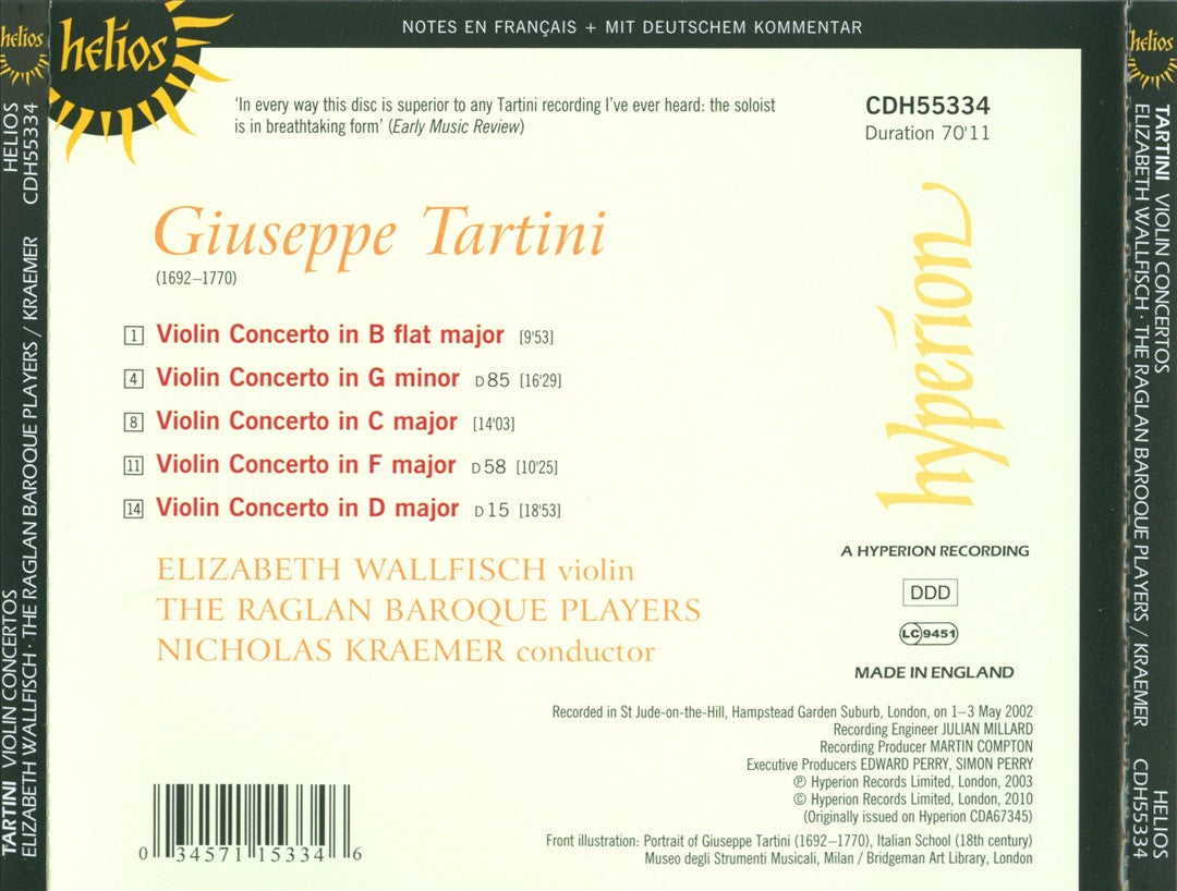 Tartini: Violin Concertos cover art
