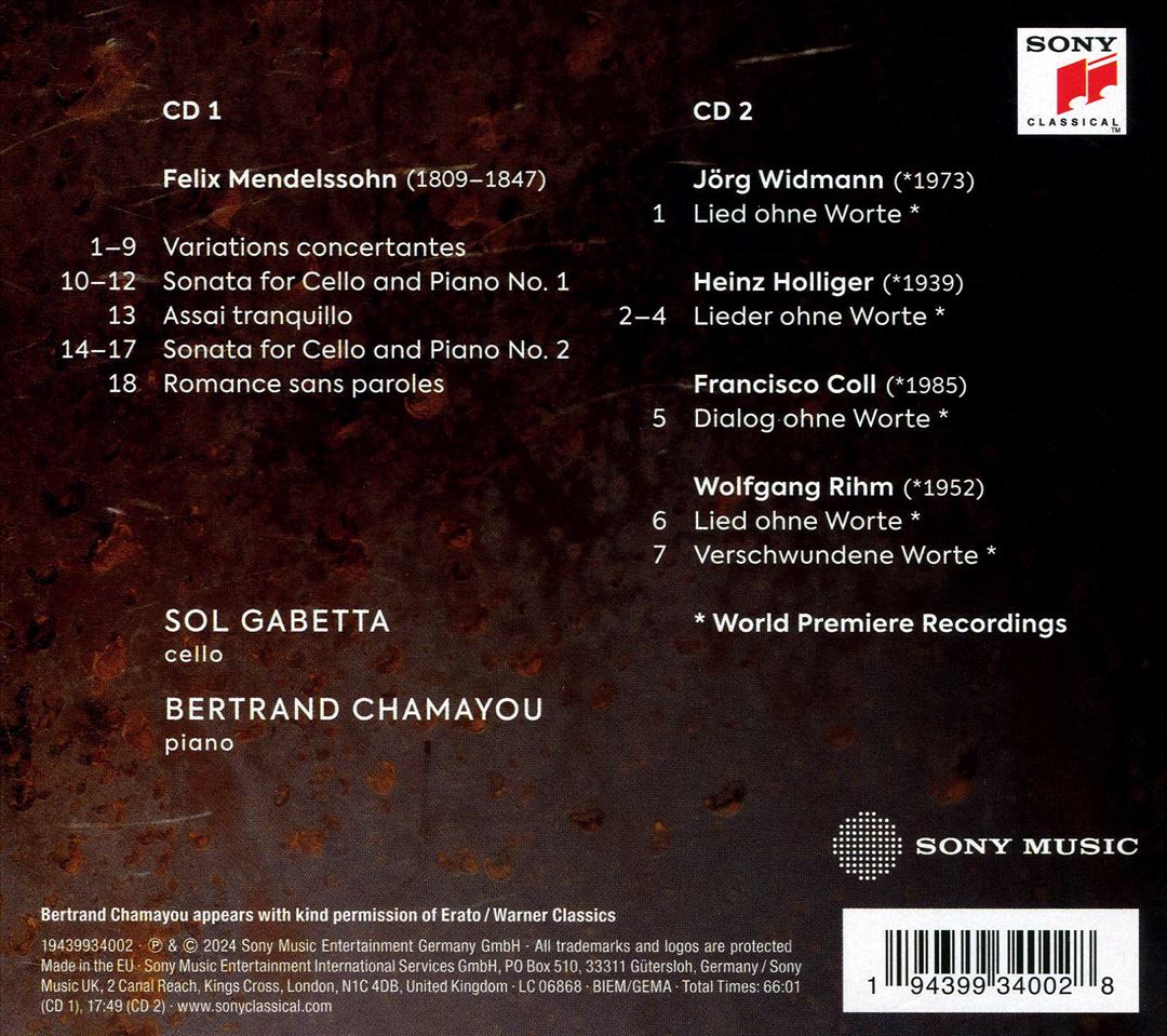 Mendelssohn cover art