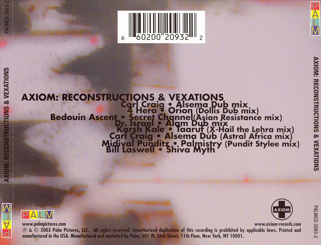 Axiom: Reconstructions & Vexations cover art