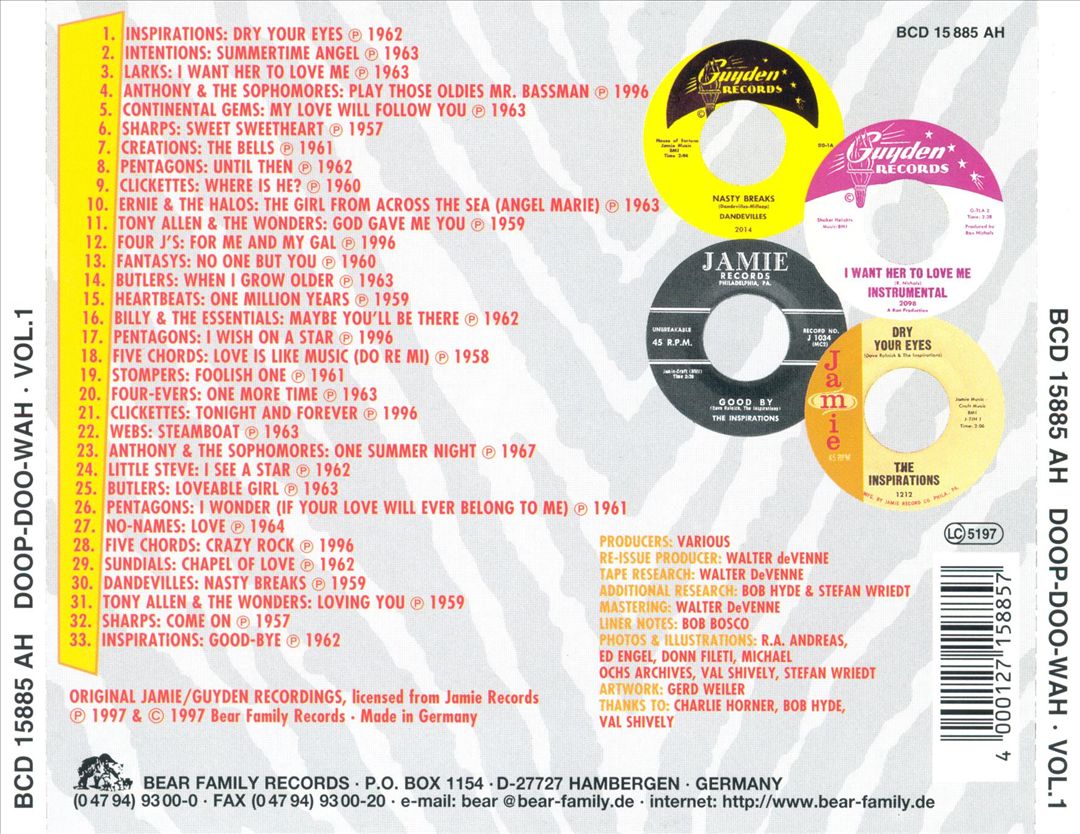 Jamie/Guyden Doowop Collection, Vol. 1: Doop-Doo-Wah cover art