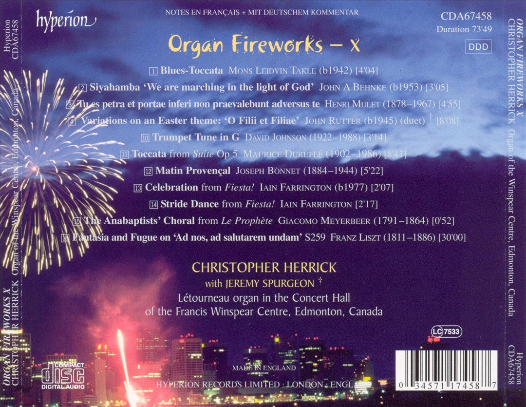Organ Fireworks, Vol. 10 cover art