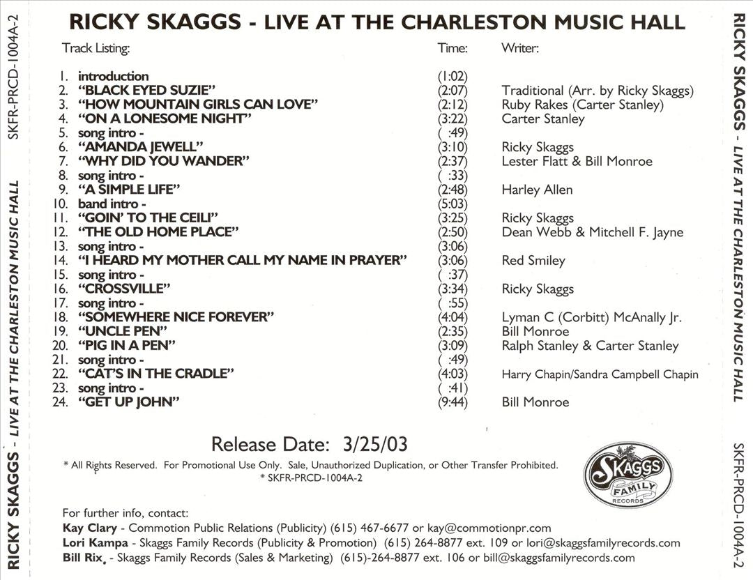 Live at the Charleston Music Hall cover art