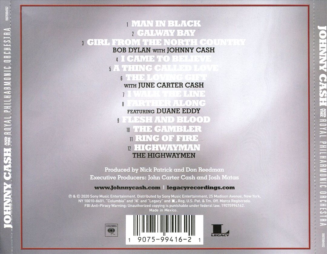 Johnny Cash and the Royal Philharmonic Orchestra cover art