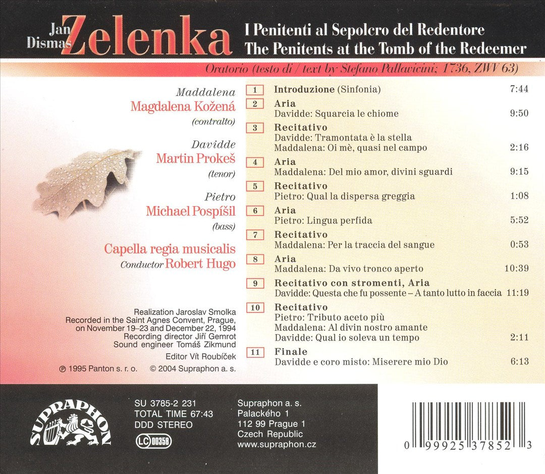 Zelenka: I Penitenti al Sepolcro del Redentore cover art