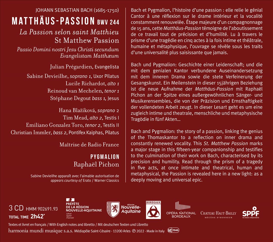 J.S. Bach: Matthäus-Passion cover art