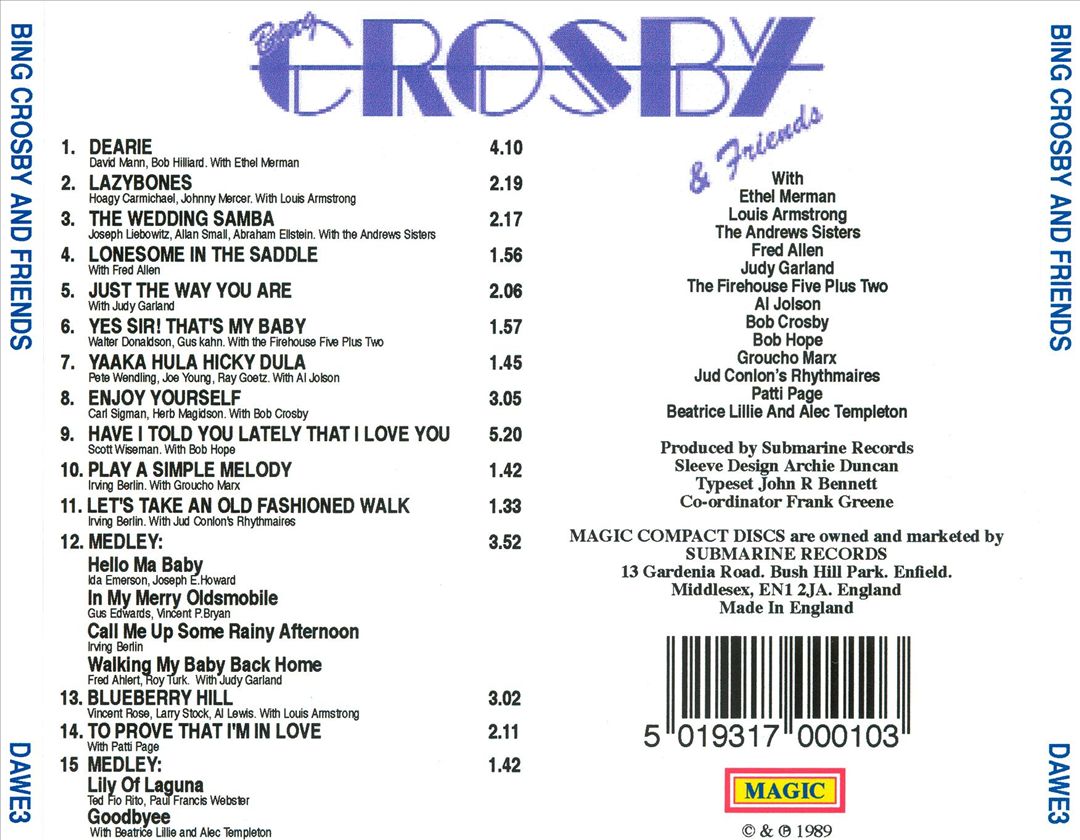 Bing Crosby and Friends, Vol. 1 cover art