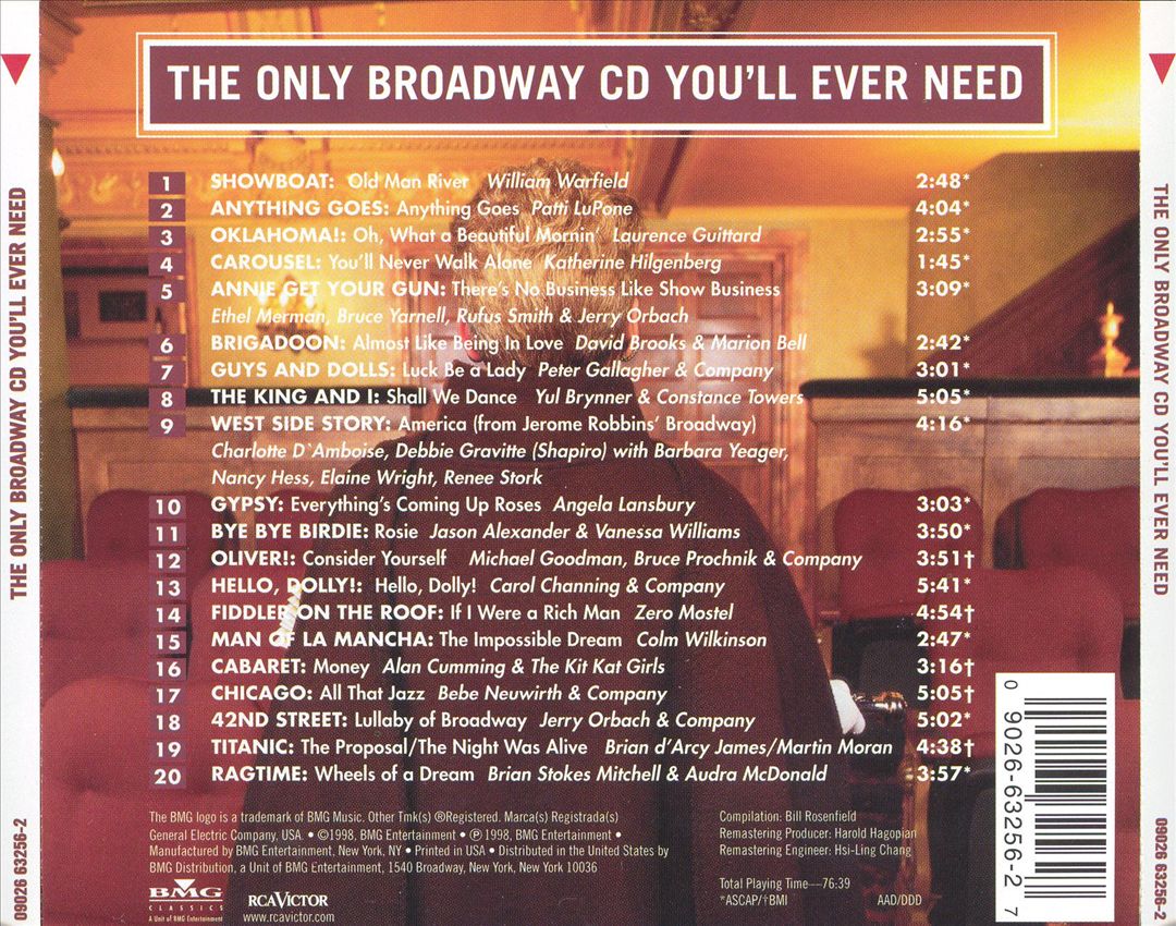 Only Broadway CD You'll Ever Need cover art
