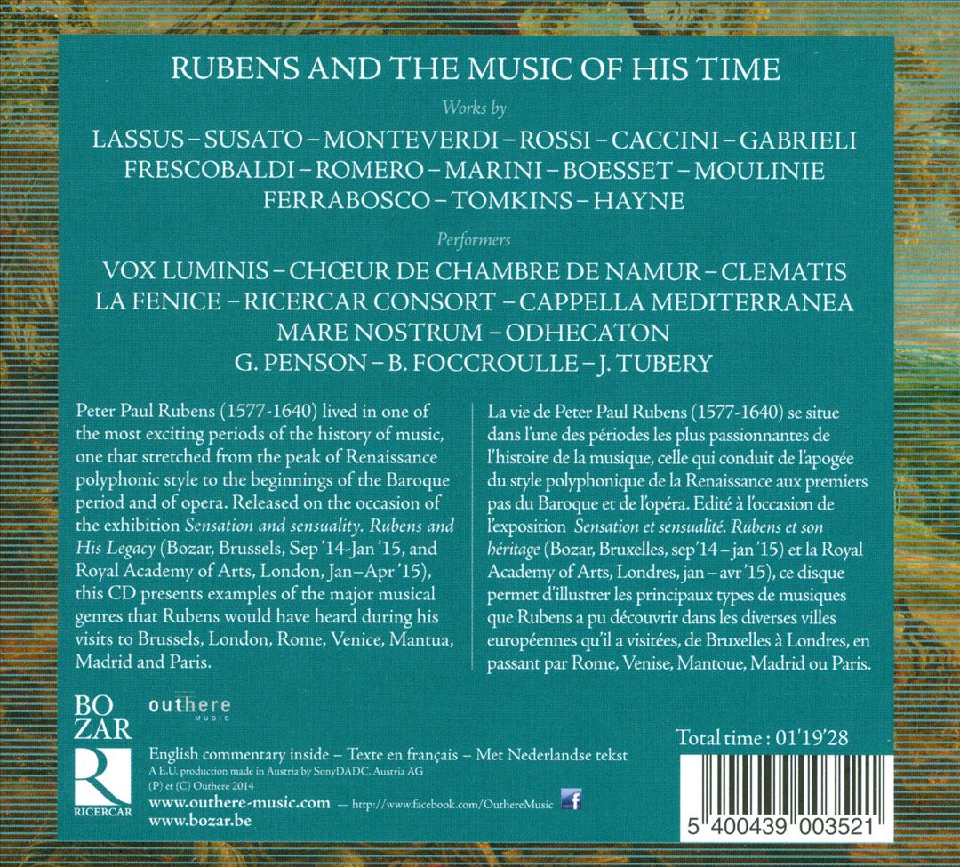 Rubens and the Music of His Time cover art