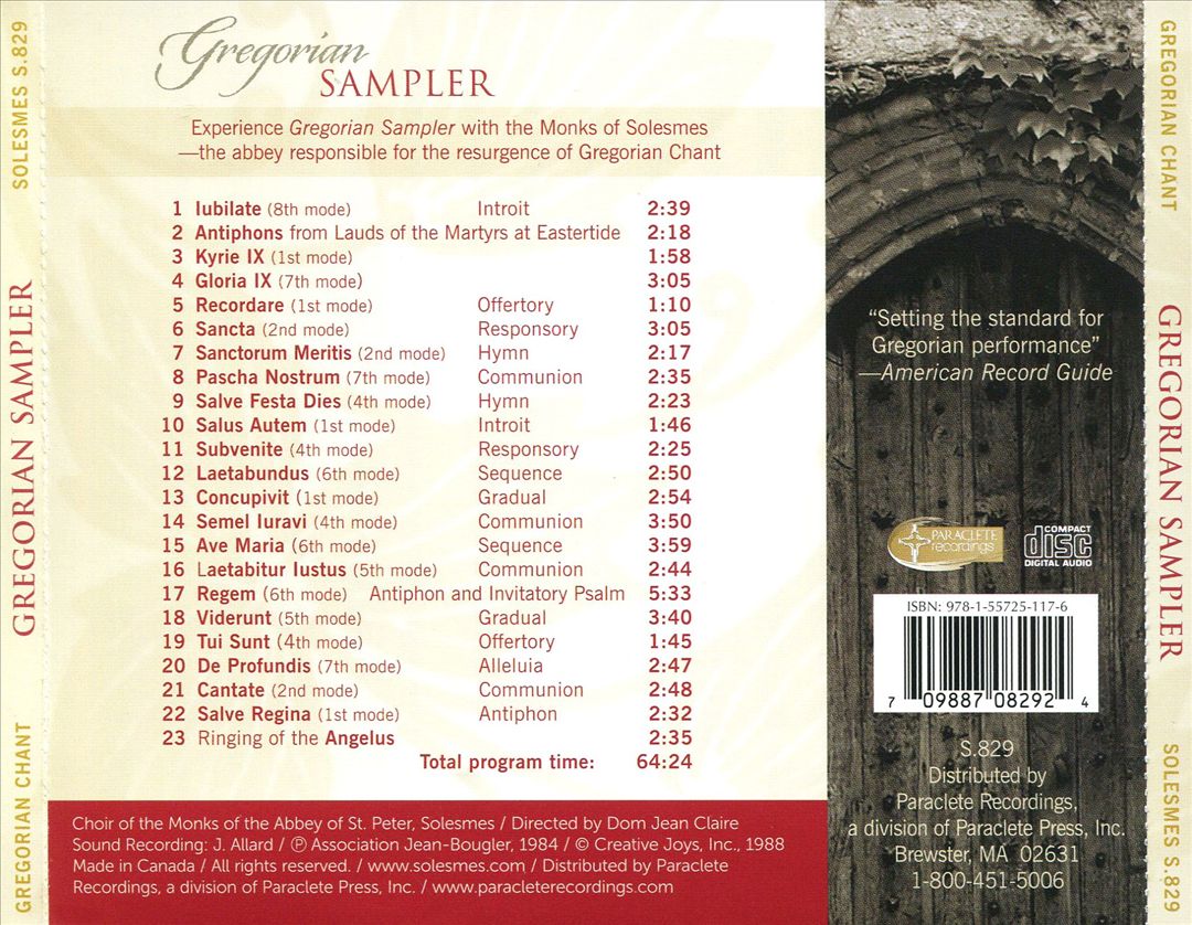 Gregorian Sampler cover art