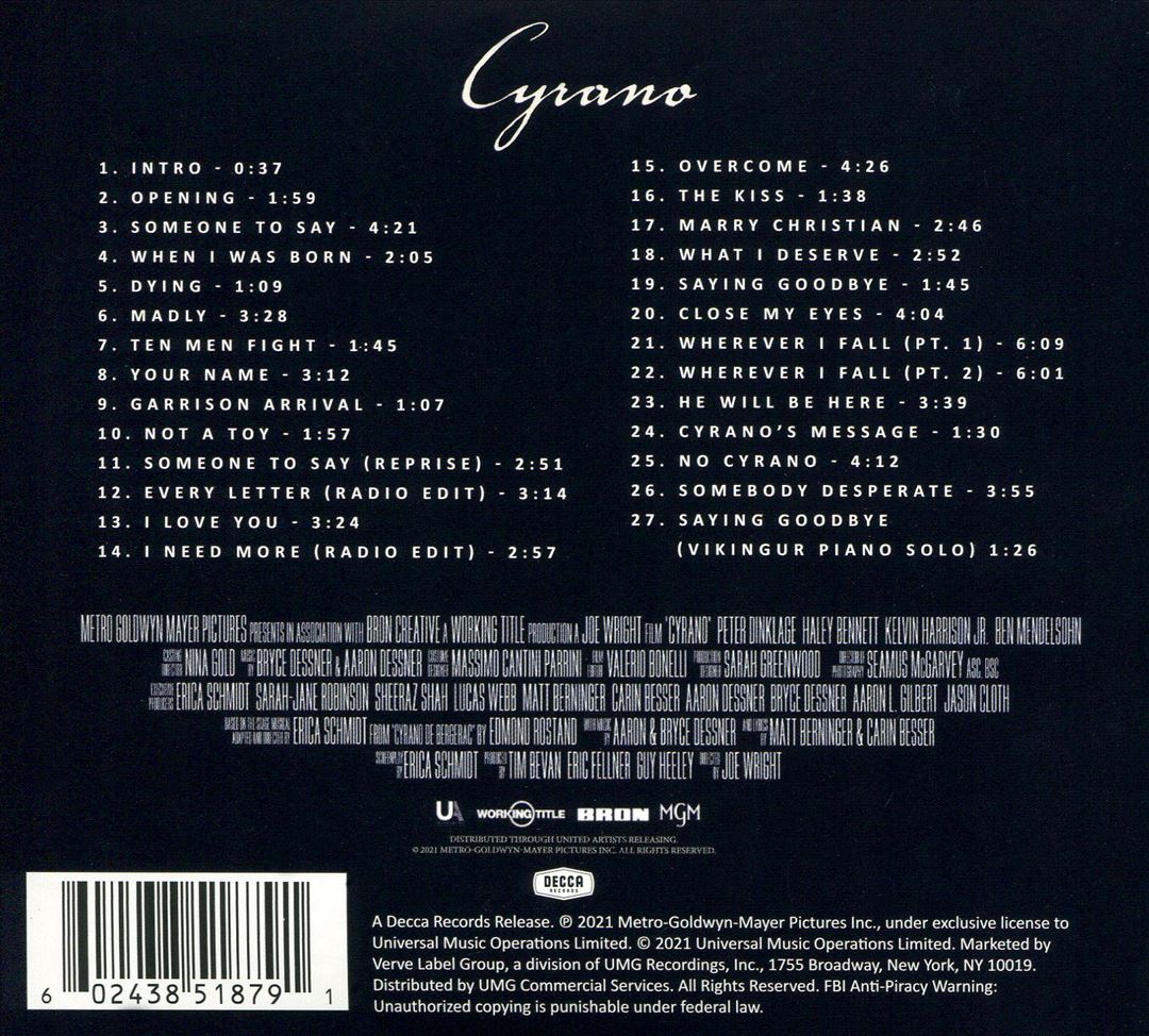 Cyrano [Original Motion Picture Soundtrack] cover art