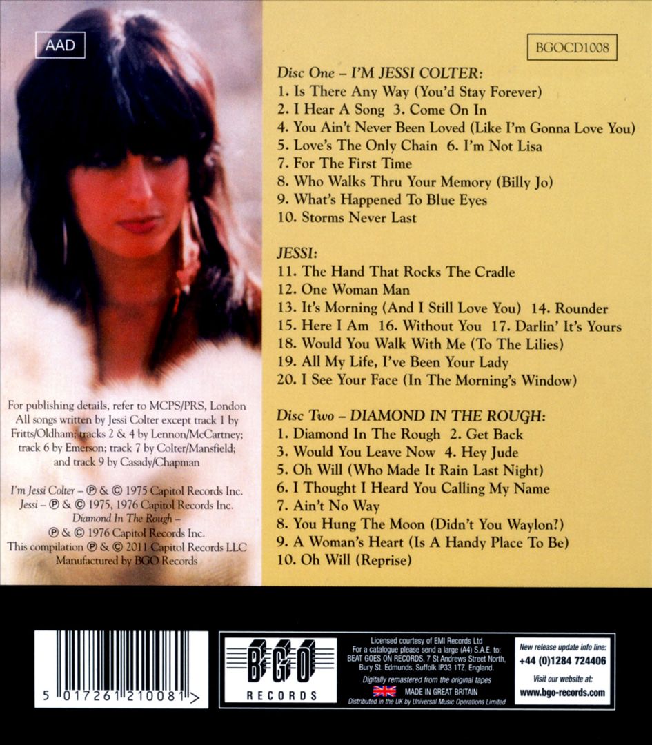 I'm Jessi Colter/Jessi/Diamond in the Rough cover art